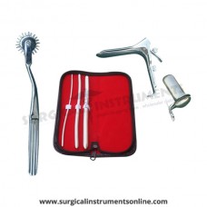 Hegar uterine dilator 3 pieces set,3-4, 7-8, 11-12, pinwheel, grave large, collin large